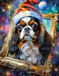 Dog, Cavalier King Charles, Christmas