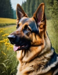 Dog German Shepherd Art