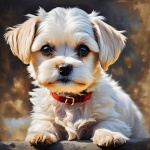 Dog Maltese Art Illustration
