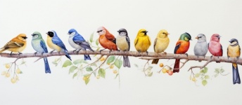 Birds On A Branch Calednar Art