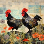 Chicken And Roosters Digital Art