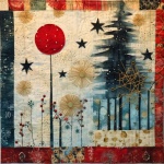 Christmas Tree Abstract Quilt