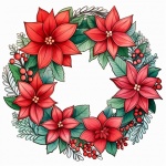 Christmas Poinsettia Wreath
