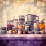 Purple Cooking Calendar Art