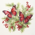 Christmas Butterfly Calendar Art