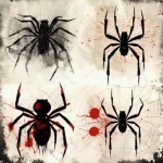 Halloween Black Spiders Pattern