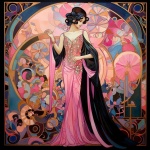 Vintage Art Nouveau Woman