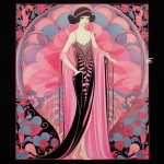 Vintage Art Nouveau Woman