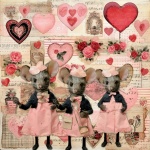 Valentine Heart Mice Art