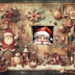 Vintage Christmas Santa Montage