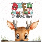 Christmas Deer Cartoon Illustration