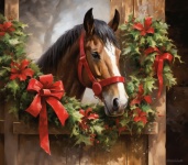 Christmas Horse Calendar Art