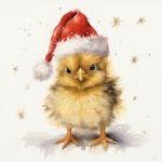 Christmas Baby Chick Calendar Art