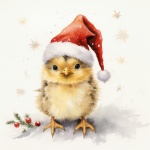 Christmas Baby Chick Calendar Art