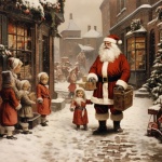 Vintage Santa Claus In The City