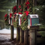Christmas Mailboxes In Snow