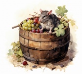 Autumn Rat Or Mouse Illustration