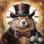 Groundhog Day Funny Illustration
