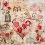 Vintage Heart Montage Paper Art