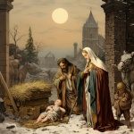 Christmas Nativity Scene Art