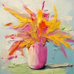 Vase Of Flowers Oil Painting