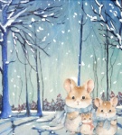 Wintertime Mice Art