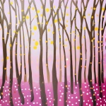 Pink Whimsical Fantasy Forest