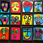 Picasso Style Abstract Faces Art