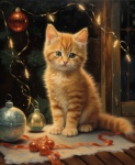 Christmas Orange Tabby Kitten