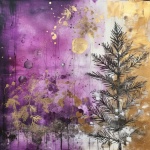 Purple Winter Abstract Painting