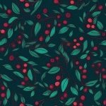 Christmas Plant Seamless Pattern