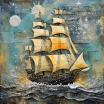 Pirate Ship Painting Art