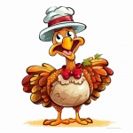 Cartoon Thanksgiving Turkey Art
