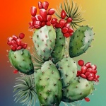 Christmas Cactus Art