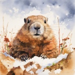 Groundhog Day Winter Art