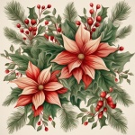Christmas Poinsettia Art