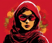Muslim Woman Portrait Art