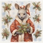Christmas Kangaroo Art