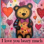 Cute Bear Valentine Art