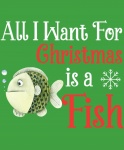 Funny Christmas Fish Poster