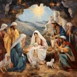 Christmas Nativity Scene Art