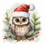 Christmas Owl Art