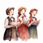 Christmas Chorus Girls Art