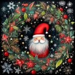 Christmas Wreath Calendar Art