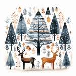 Christmas Folk Art Deer