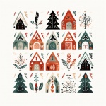 Boho Scandinavian Christmas Houses
