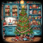 Christmas Kitchen Calendar Art