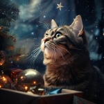 Christmas Cat Photo Art
