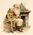Vintage Christmas Santa Claus Art
