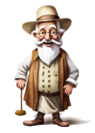 Caricature, Old Man, Png